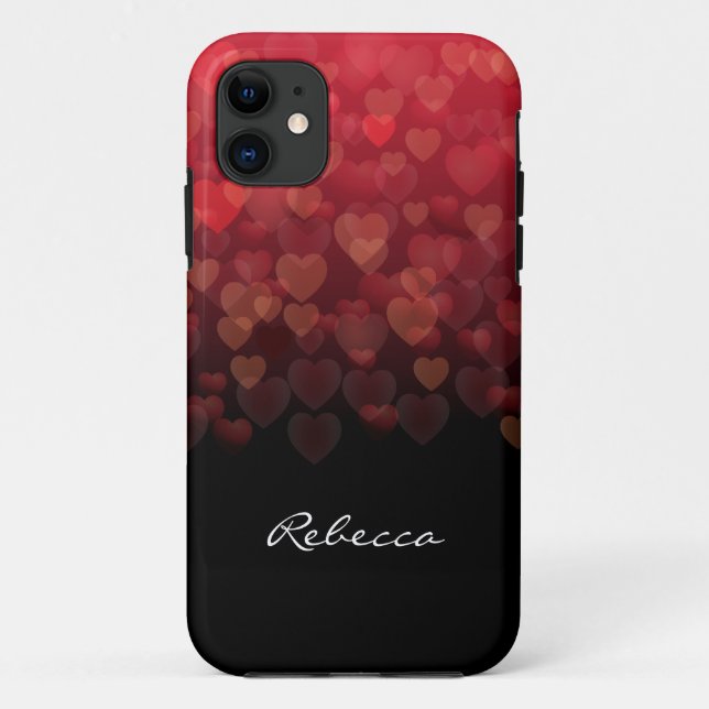 Capa Para iPhone Da Case-Mate Chovendo corações (Verso)