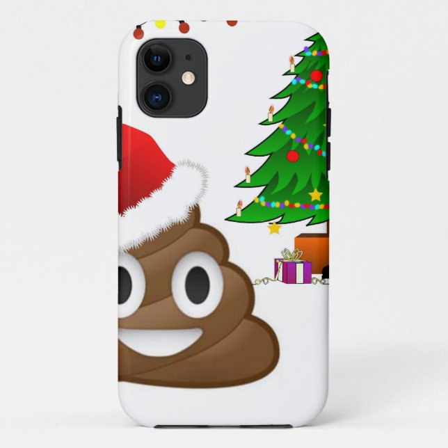Capa Para iPhone Da Case-Mate christmas poo emoji (Verso)