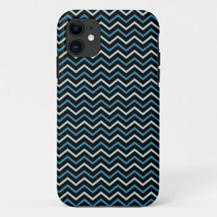 Capa Para iPhone Da Case-Mate Cinza Azul e Monograma Branco Duplo