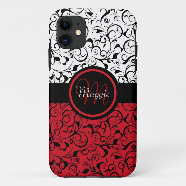 Capa Para iPhone Da Case-Mate Cinza branco preto vermelho clássico iphone 5 case (Verso)