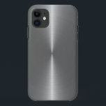 Capa Para iPhone Da Case-Mate Cinza de Prata Metálica Textura Stainless Steel Lo<br><div class="desc">Simples aparência metálica de cinza prateada de fundo,  aço inoxidável. Design simples,  minimalista,  moderna e sutil.</div>