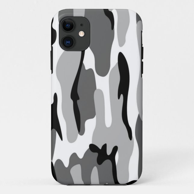 Capa Para iPhone Da Case-Mate Cinza E Camuflagem Preta iPhone 5G Case (Verso)