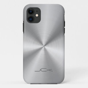 Capa Para iPhone Da Case-Mate Cinza Metálica Moderna Procura de Aço Inoxidável