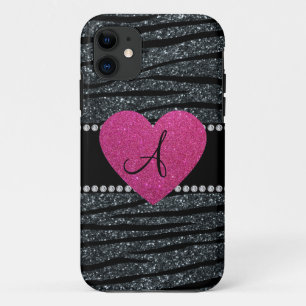 Capa Para iPhone Da Case-Mate Cinza monograma rajada de zebra listras cor-de-ros