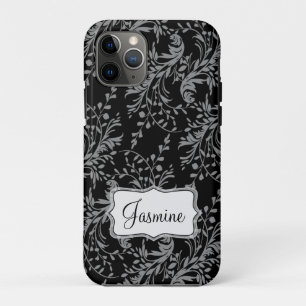 Capa Para iPhone Da Case-Mate Cinza preta de damasco silvestre chamada