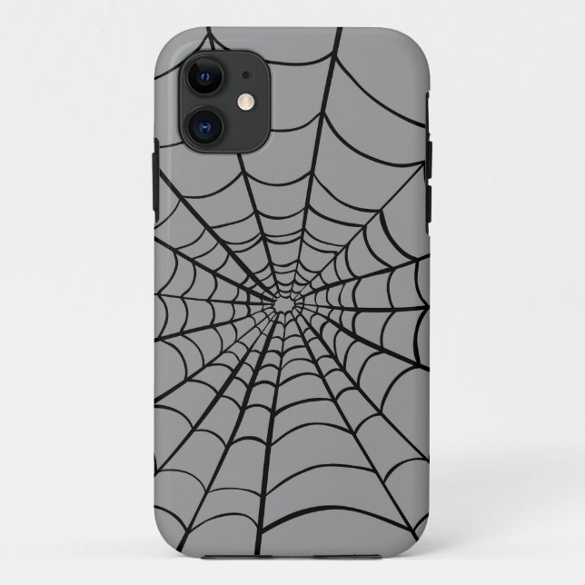 Capa Para iPhone Da Case-Mate Cinza Spider Web (Verso)