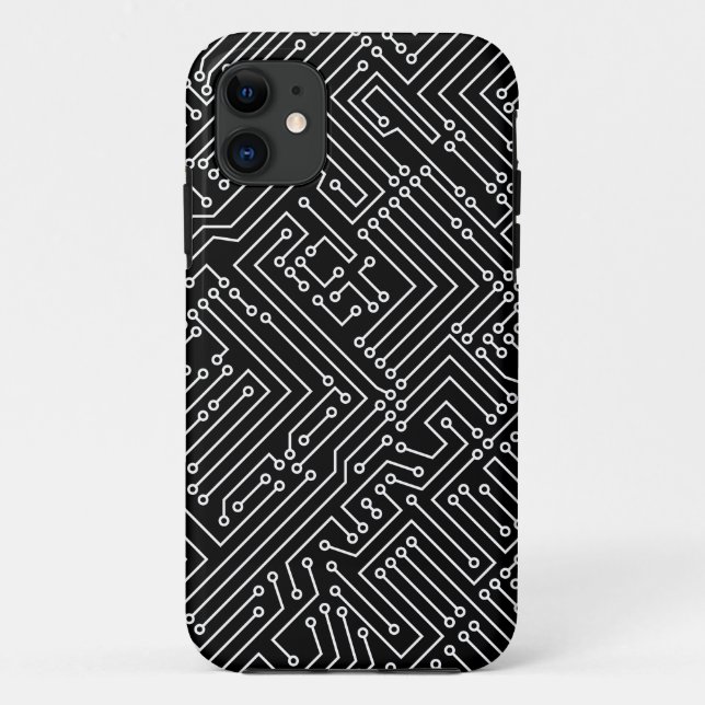 Capa Para iPhone Da Case-Mate Circuito - Preto em Branco (Verso)