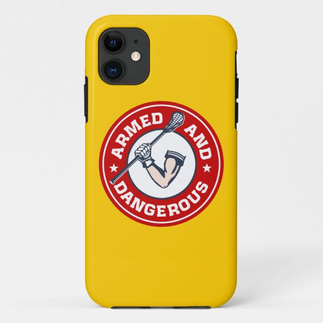 Capa Para iPhone Da Case-Mate Cobrir armado e perigoso do Lacrosse do iPhone (Verso)