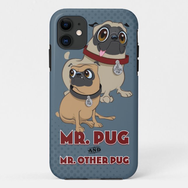 Capa Para iPhone Da Case-Mate Cobrir do iPhone do Pug (Verso)