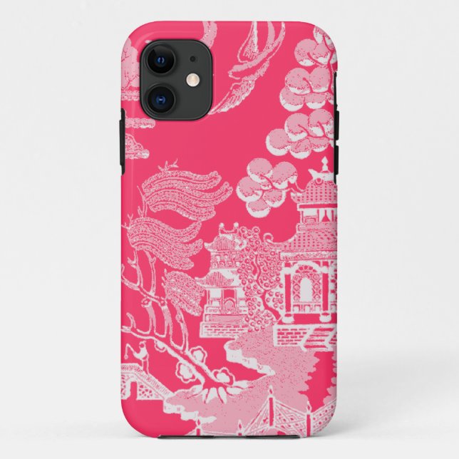 Capa Para iPhone Da Case-Mate Cobrir do iphone do teste padrão do salgueiro (Verso)