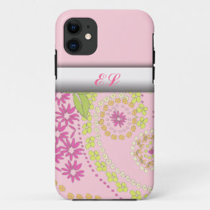 Capa Para iPhone Da Case-Mate Cobrir florais femininos do monograma iphone5