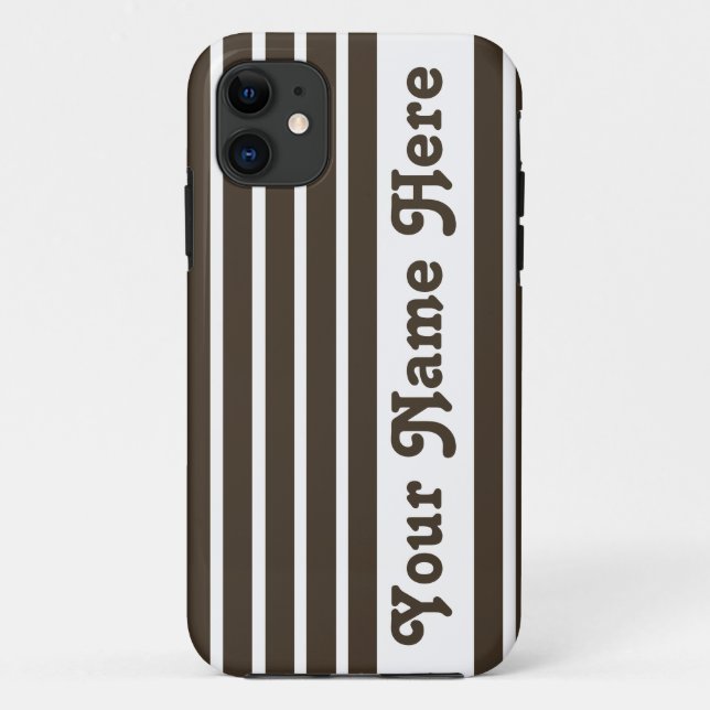 Capa Para iPhone Da Case-Mate Cola Safari Stripe com nome (Verso)