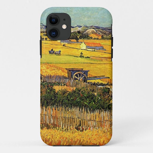 Capa Para iPhone Da Case-Mate Colheita em La Crau, com Montmajour no Backgro (Verso)