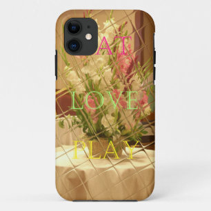 Capa Para iPhone Da Case-Mate Coma as Flores de Brincadeira do Amor para todos o