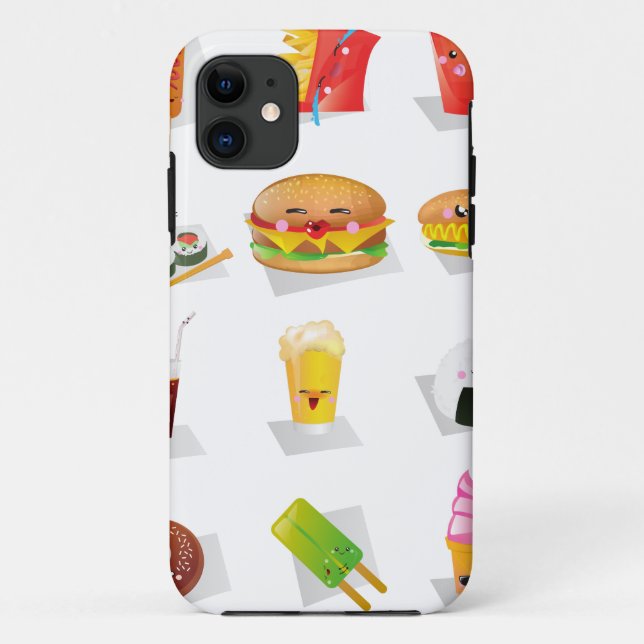 Capa Para iPhone Da Case-Mate comida rápida kawaii (Verso)