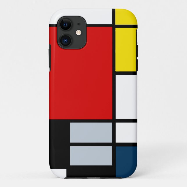 Capa Para iPhone Da Case-Mate Composição de Piet Mondrian de Alta Res (Verso)
