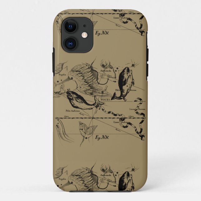Capa Para iPhone Da Case-Mate Constelação de peixes Hevelius 1690 Decor (Verso)