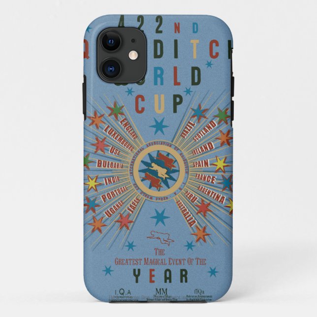 Capa Para iPhone Da Case-Mate Copa Mundial de QUIDDITCH™ Azul (Verso)