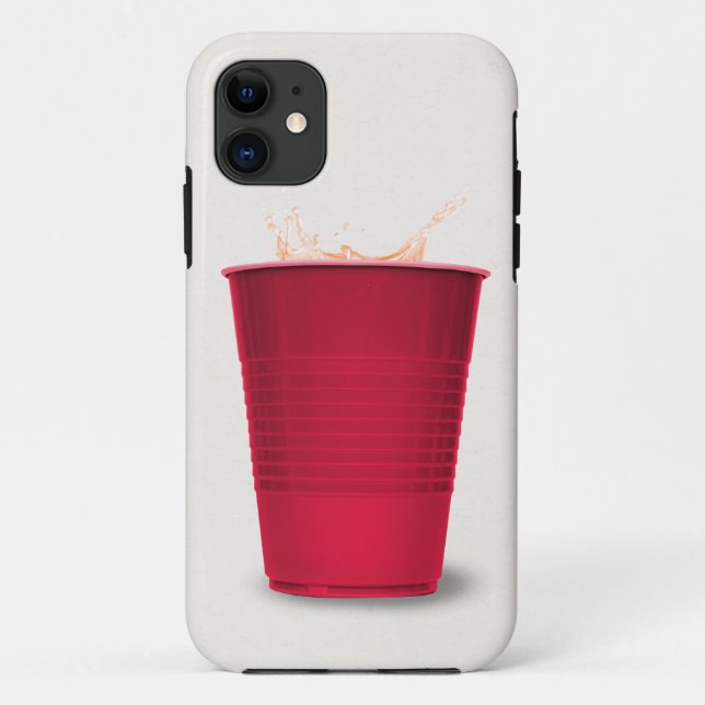 Capa Para iPhone Da Case-Mate copo de festa vermelha com bebida (Verso)