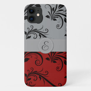 Capa Para iPhone Da Case-Mate Cor damasco, Cinza, Damasco Vermelho, Monograma