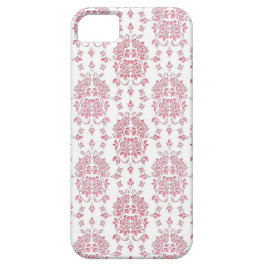 Capa Para iPhone Da Case-Mate Cor damasco de Estilo Floral de Rosas Rosa