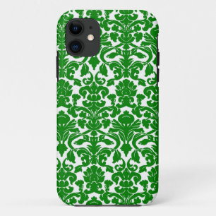 Capa Para iPhone Da Case-Mate Cor damasco floral ornamentado verde