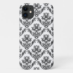Capa Para iPhone Da Case-Mate cor damasco, Fundo do Damasco - Branco Preto