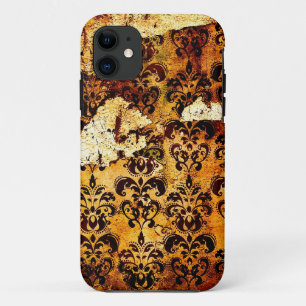 Capa Para iPhone Da Case-Mate Cor damasco Vestida-para fora do Grunge do vintage