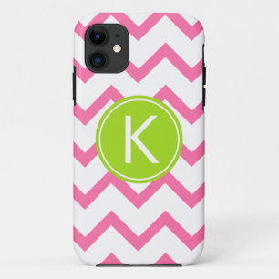 Capa Para iPhone Da Case-Mate Cor-de-rosa e limão Chevron listra a caixa do