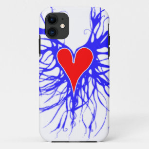 Capa Para iPhone Da Case-Mate Coração vermelho sobre fundo azul