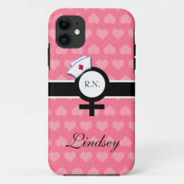 Capa Para iPhone Da Case-Mate Corações cor-de-rosa+Sinal fêmea+Boné/nome da