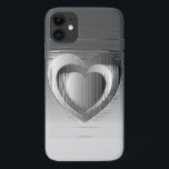 Capa Para iPhone Da Case-Mate Corações cromados polidos<br><div class="desc">Impressão de coração com efeito cromo 3 d polido - multimédia arte digital</div>