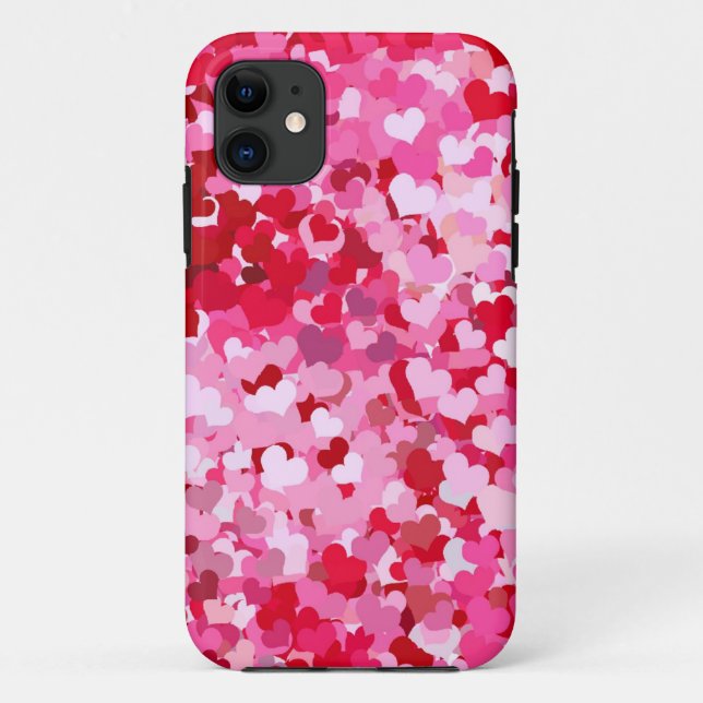 Capa Para iPhone Da Case-Mate Corações de Confetti Rosa (Verso)