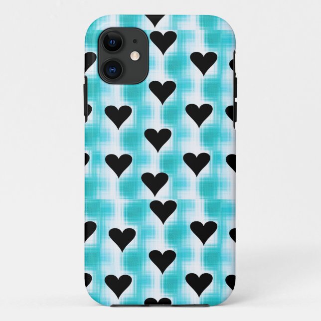 Capa Para iPhone Da Case-Mate Corações de Preto (Verso)