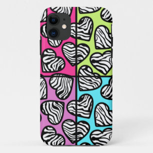 Capa Para iPhone Da Case-Mate Corações de zebra coloridos iPhone 5 Case