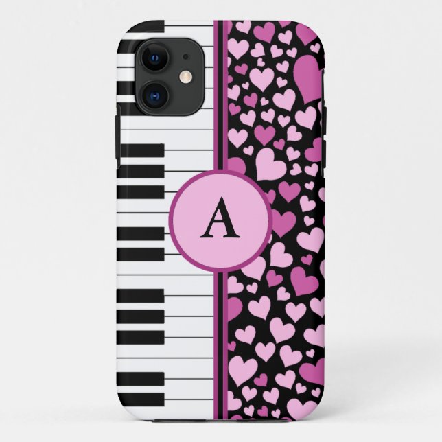 Capa Para iPhone Da Case-Mate corações e piano (Verso)