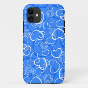Capa Para iPhone Da Case-Mate Corações e Rosas Azuis