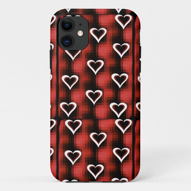 Capa Para iPhone Da Case-Mate Corações no Quadro de Verificação (Verso)
