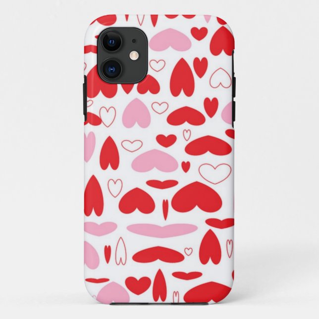 Capa Para iPhone Da Case-Mate Corações Vermelho E Rosa (Verso)