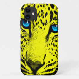 Capa Para iPhone Da Case-Mate Corey Tiger Anos 80 Neon Rosto de Leopardo (Amarel