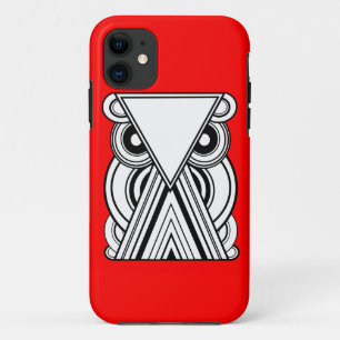 Capa Para iPhone Da Case-Mate Coruja abstrata decorativa (preto, branco &