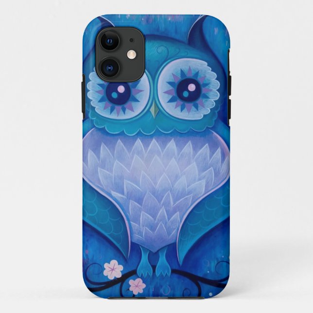 Capa Para iPhone Da Case-Mate coruja azul (Verso)