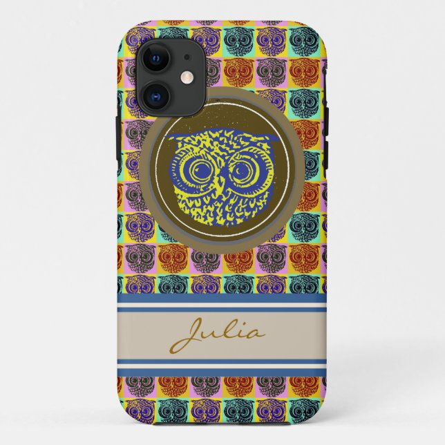 Capa Para iPhone Da Case-Mate coruja fofa personalizável (Verso)