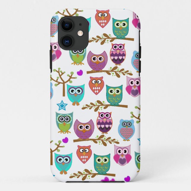 Capa Para iPhone Da Case-Mate corujas felizes (Verso)