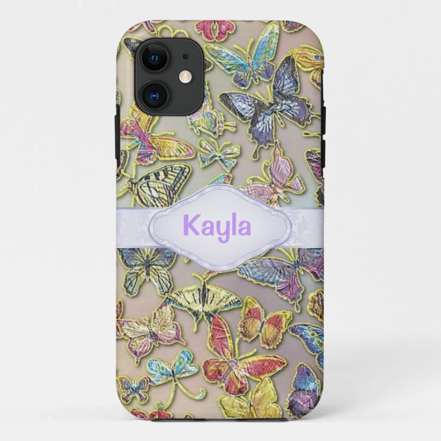 Capa Para iPhone Da Case-Mate COSTUME CHIQUE PERSONALIZADO da BORBOLETA EU (Verso)