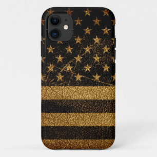 Capa Para iPhone Da Case-Mate Couro #8 do vintage da bandeira americana