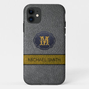 Capa Para iPhone Da Case-Mate Couro Dourado e cinzento