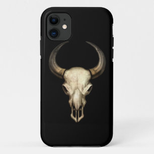 Capa Para iPhone Da Case-Mate Crânio de Bull no preto