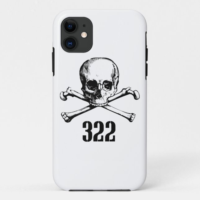 Capa Para iPhone Da Case-Mate Crânio e ossos 322 (Verso)