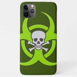 Capa Para iPhone Da Case-Mate Crânio verde de perigo biológico